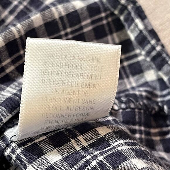 Caslon | Blue Plaid Off the Shoulder Ruffle Sleeve Top | Medium - Picture 7 of 7